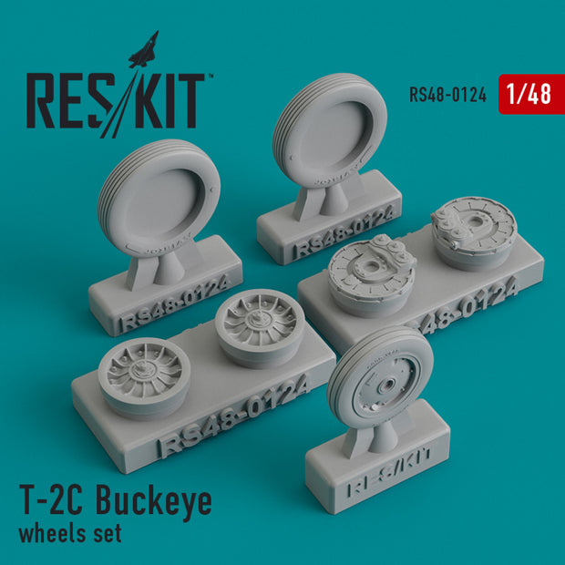 North American T-2C Buckeye Wheels set Scale 1:48 ResKit RS48-0124 for Aircraft Model Kit