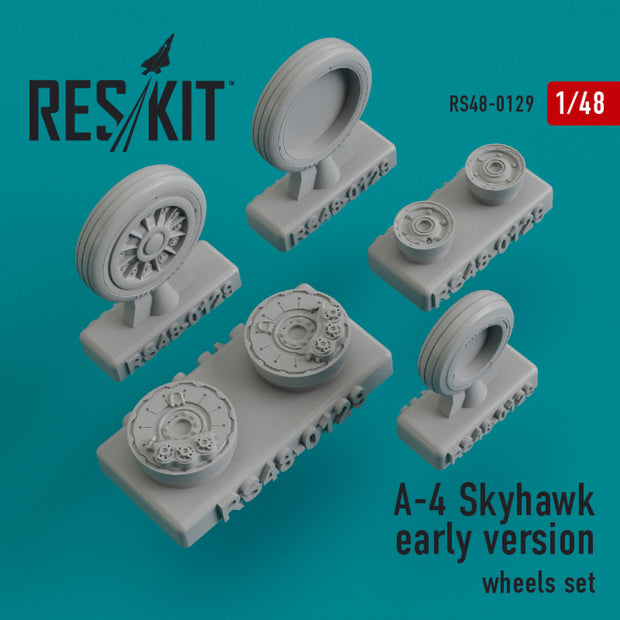 Douglas A-4 Skyhawk early version Wheels set Scale 1:48 ResKit RS48-0129 for Aircraft Model Kit