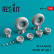 AH-64 Apache type 2 Wheels set Scale 1:48 ResKit RS48-0144 for Helicopters Model Kit