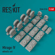 Dassault Mirage IV Wheels set Scale 1:48 ResKit RS48-0150 for Aircraft Model Kit