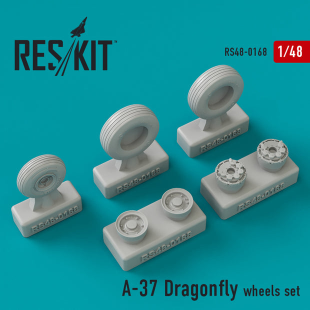Cessna A-37 Dragonfly Wheels set Scale 1:48 ResKit RS48-0168 for Aircraft Model Kit