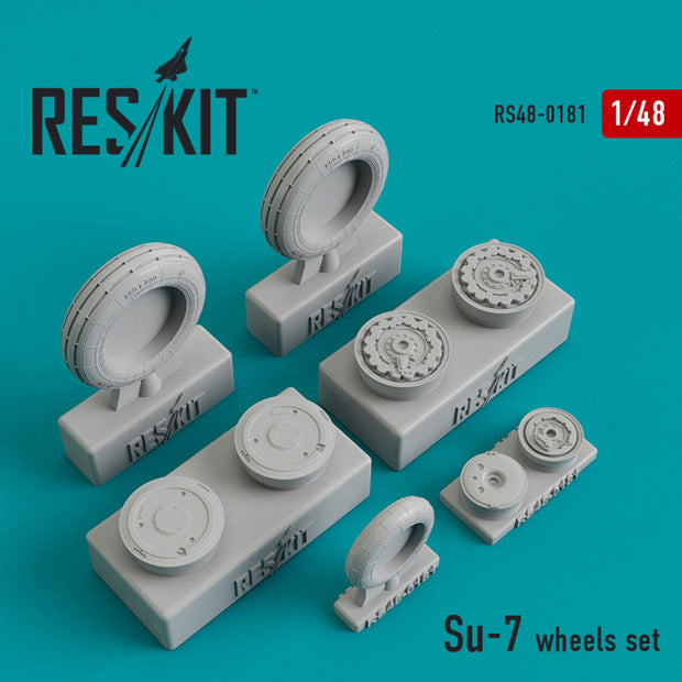 Sukhoi Su-7 Wheels set Scale 1:48 ResKit RS48-0181 for Aircraft Model Kit