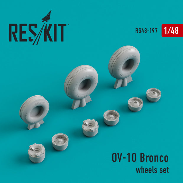 North American OV-10 Bronco Wheels set (weighted) Scale 1:48 ResKit RS48-0197 for Aircraft Model Kit