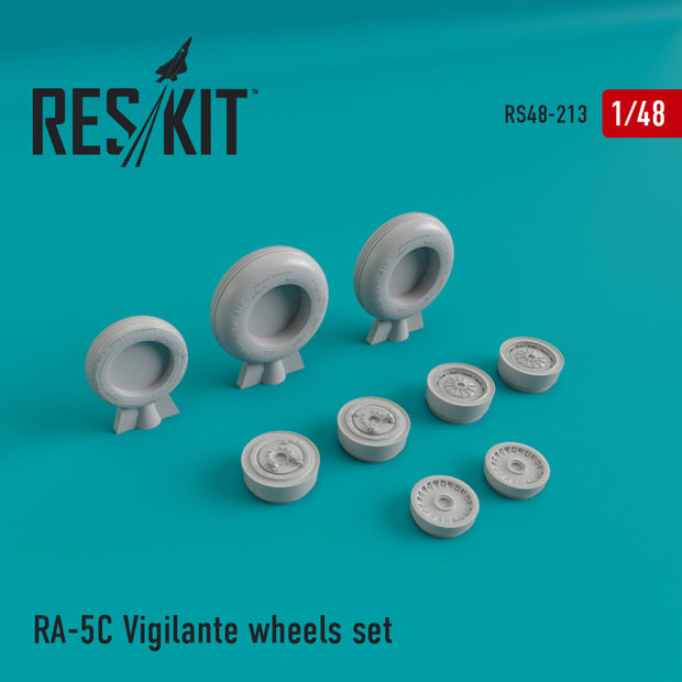 North American RA-5 Vigilante Wheels set Scale 1:48 ResKit RS48-0213 for Aircraft Model Kit