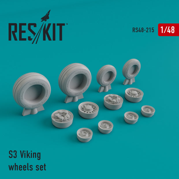 Lockheed S-3 Viking Wheels set Scale 1:48 ResKit RS48-0215 for Aircraft Model Kit