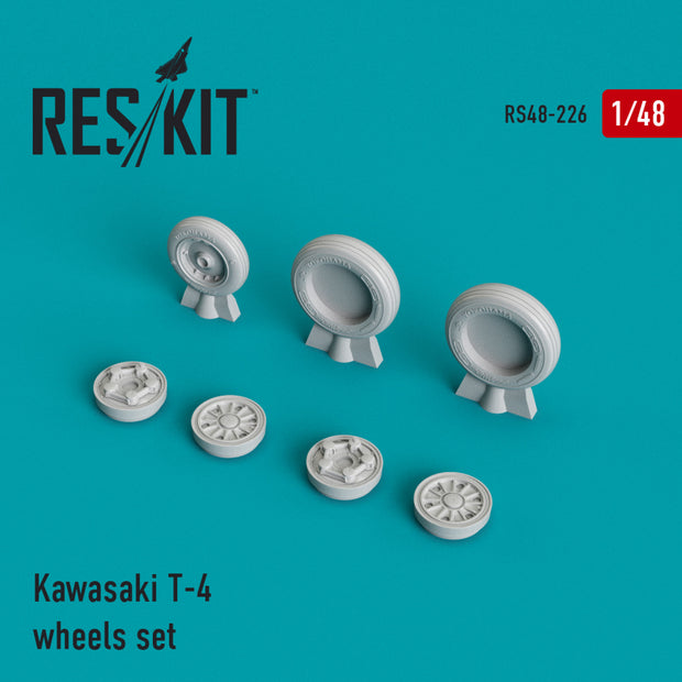 Kawasaki T-4 Wheels set Scale 1:48 ResKit RS48-0226 for Aircraft Model Kit