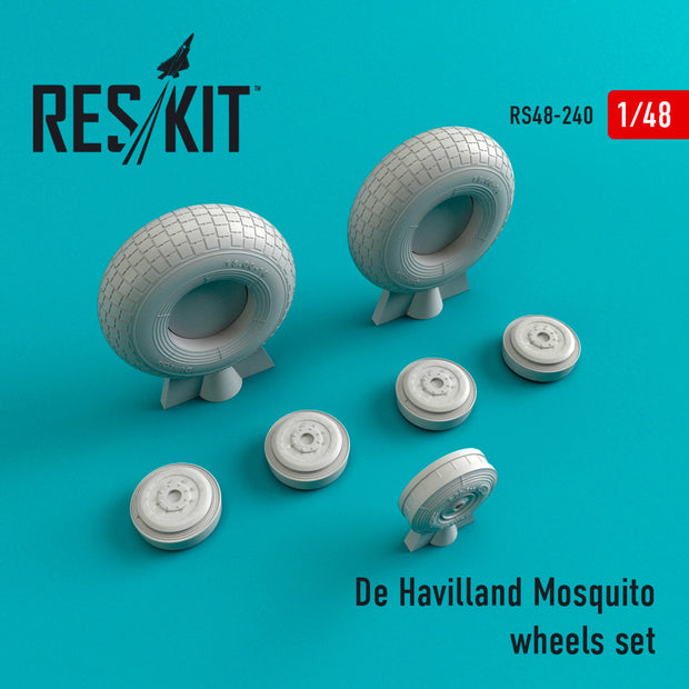 De Havilland DH.98 Mosquito Wheels set Scale 1:48 ResKit RS48-0240 for Aircraft Model Kit