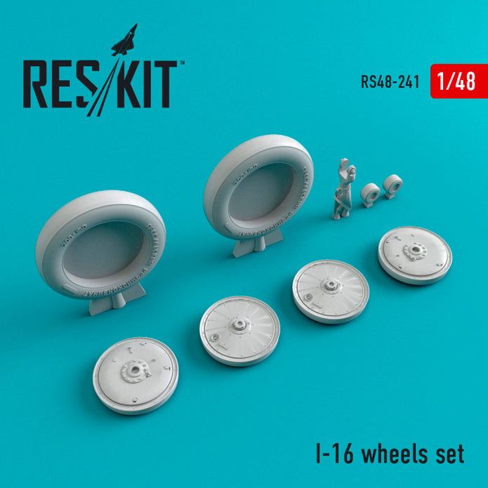 I-16 Wheels set Scale 1:48 ResKit RS48-0241 for Aircraft Model Kit