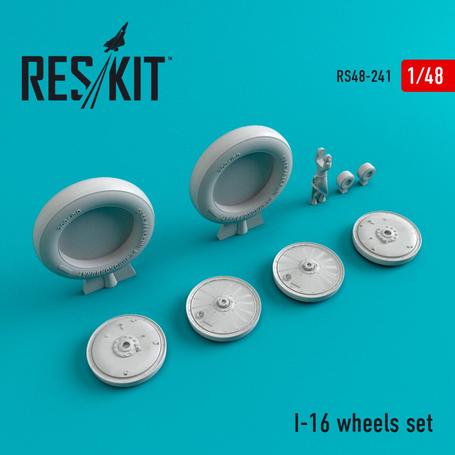 I-16 Wheels set Scale 1:48 ResKit RS48-0241 for Aircraft Model Kit