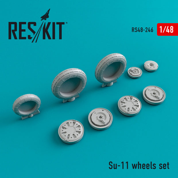 Sukhoi Su-11 Wheels set Scale 1:48 ResKit RS48-0246 for Aircraft Model Kit