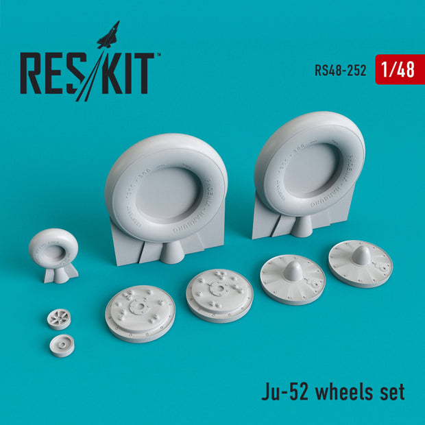 Junkers Ju-52 Wheels set Scale 1:48 ResKit RS48-0252 for Aircraft Model Kit