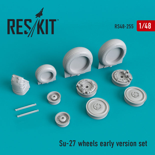 Sukhoi Su-27 Wheels early version set Scale 1:48 ResKit RS48-0255 for Aircraft Model Kit