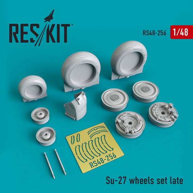 Sukhoi Su-27 Wheels set Late version set Scale 1:48 ResKit RS48-0256 for Aircraft Model Kit