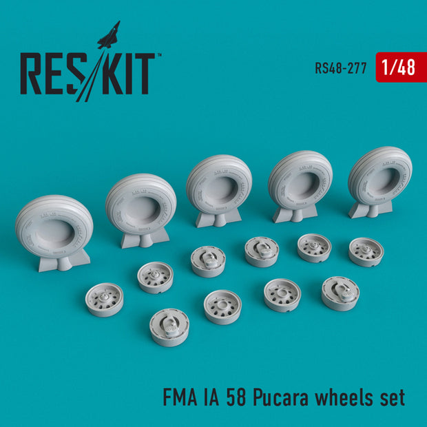 FMA IA 58 Pucará (Pucara) Wheels set Scale 1:48 ResKit RS48-0277 for Aircraft Model Kit