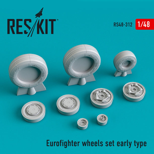 Eurofighter Wheels set early type Scale 1:48 ResKit RS48-0312 for Aircraft Model Kit
