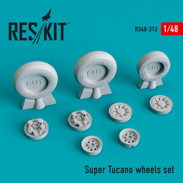 Super Tucano Wheels set Scale 1:48 ResKit RS48-0313 for Aircraft Model Kit