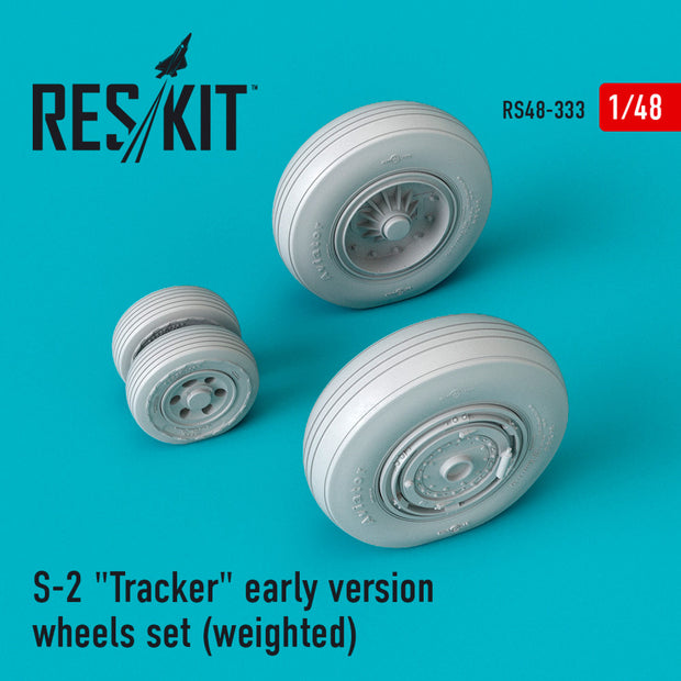 Grumman S-2 Tracker early version Wheels set (weighted) Scale 1:48 ResKit RS48-0333 for Aircraft Model Kit