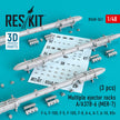 Multiple Ejector Racks A/A37B-6 (MER-7) (3 pcs) (F-4, F-100, F-5, F-105, F-8, A-4, A-7, A-10, Kfir) Scale 1:48 ResKit RS48-0341 for Aircraft Model Kit