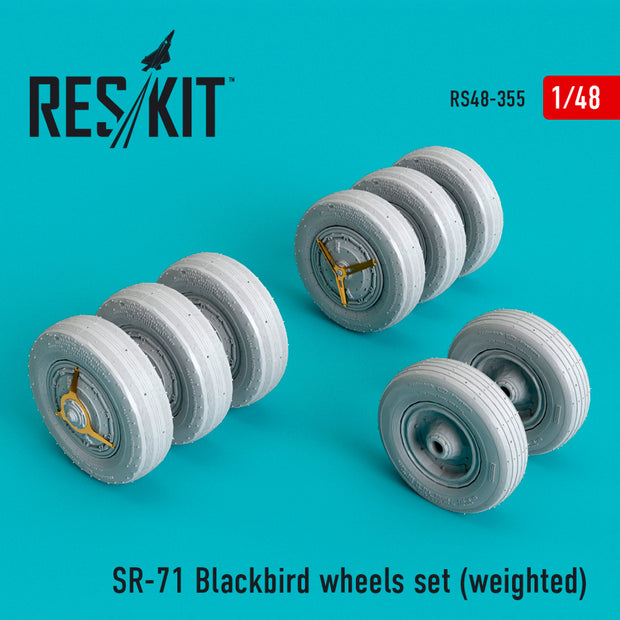 Lockheed SR-71 Blackbird Wheels set (weighted) Scale 1:48 ResKit RS48-0355 for Aircraft Model Kit