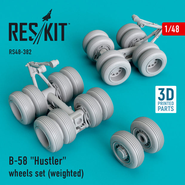 Convair B-58 Hustler Wheels set (weighted) Scale 1:48 ResKit RS48-0382 for Aircraft Model Kit