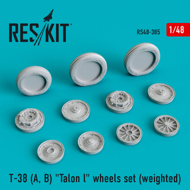 Northrop T-38 (A, B) Talon l Wheels set (weighted) Scale 1:48 ResKit RS48-0385 for Aircraft Model Kit