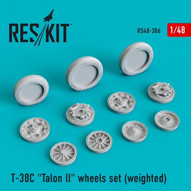 Northrop T-38C Talon ll Wheels set (weighted) Scale 1:48 ResKit RS48-0386 for Aircraft Model Kit