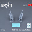 AT730 triple store racks for Dassault Rafale (2 pcs) (3D printing) Scale 1:48 ResKit RS48-0395 for Aircraft Model Kit