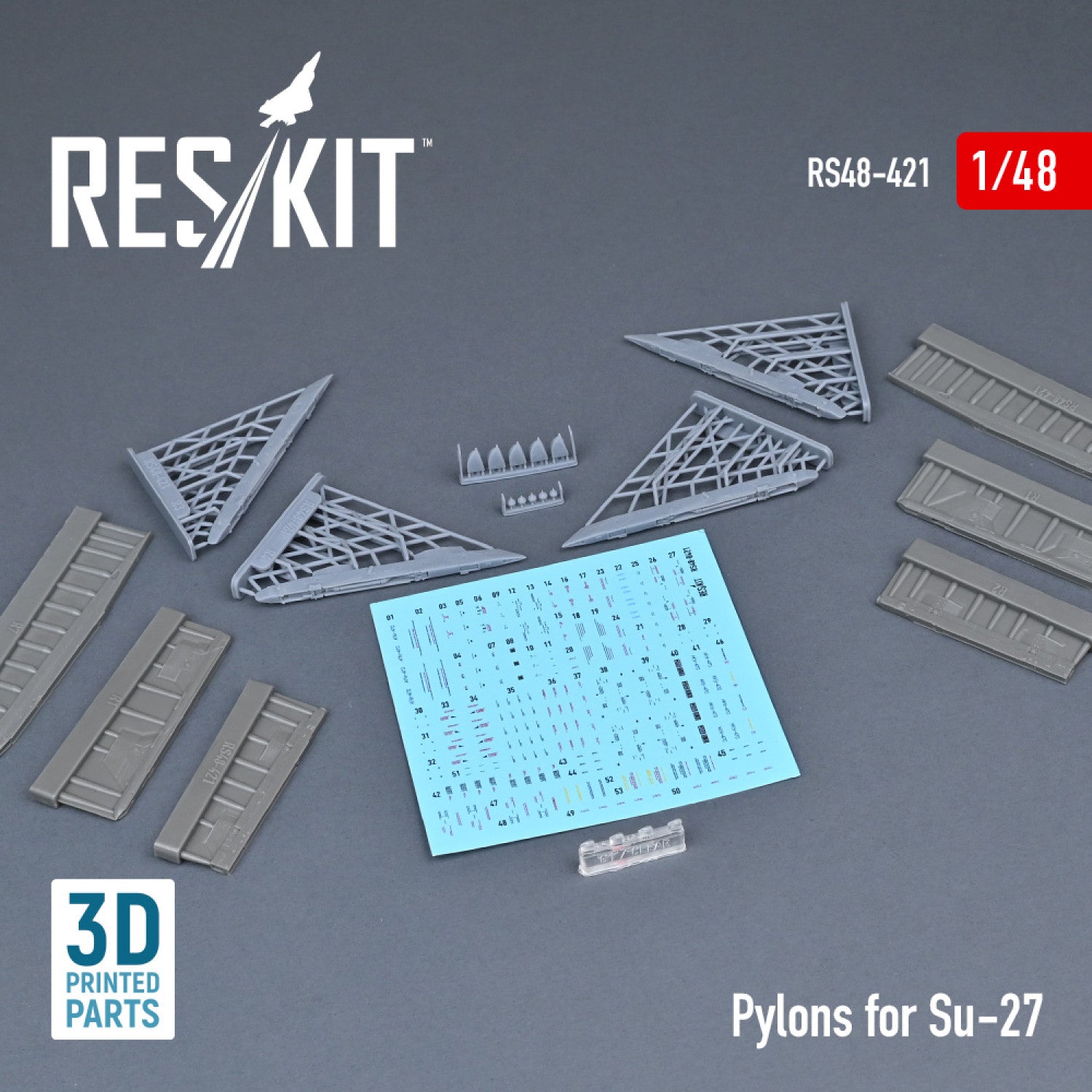 Pylons for Sukhoi Su-27 Scale 1:48 ResKit RS48-0421 for Aircraft Model Kit