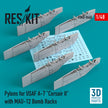 Pylons for USAF LTV A-7 Corsair II with MAU-12 Bomb Racks (3D Printing) Scale 1:48 ResKit RS48-0440 for Aircraft Model Kit
