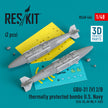 GBU-31 (V) 2/B Thermally Protected Bombs U.S. Navy (2 pcs) (F/A-18, AV-8B, F-14D) (3D Printed) Scale 1:48 ResKit RS48-0464 for Aircraft Model Kit