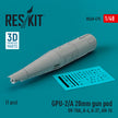 GPU-2/A 20mm gun pod (1 pcs) (OV-10A, A-4, A-37, AH-1G) (3D Printed) Scale 1:48 ResKit RS48-0475 for Aircraft / Helicopters Model Kit