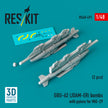 GBU-62 (JDAM-ER) Bombs with Pylons for MiG-29 Fulcrum (2 pcs) (3D Printed) Scale 1:48 ResKit RS48-0491 for Aircraft Model Kit