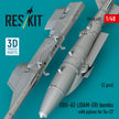 GBU-62 (JDAM-ER) Bombs with Pylons for Sukhoi Su-27 Flanker (2 pcs) (3D Printed) Scale 1:48 ResKit RS48-0492 for Aircraft Model Kit