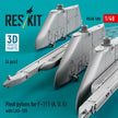 Pivot Pylons for F-111 (A, D, E) with LAU-105 (4 pcs) (3D Printed) Scale 1:48 ResKit RS48-0500 for Aircraft Model Kit