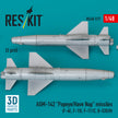 AGM-142 Popeye/Have Nap Missiles (2 pcs) (F-4E, F-15I, F-111C, B-52G/H) (3D Printed) Scale 1:48 ResKit RS48-0517 for Aircraft Model Kit