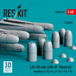 LAU-88 with (2 pcs) AGM-65 Maverick Missiles (6 pcs) (A-7D, F-4, A-10, F-16) (3D Printed) Scale 1:48 ResKit RS48-0519 for Aircraft Model Kit