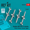 Skyflash (RB71/Av,71) Missiles (4 pcs) (British Phantom, Tornado, Viggen) (3D Printed) Scale 1:48 ResKit RS48-0520 for Aircraft Model Kit