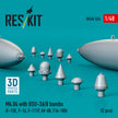 Mk,84 with BSU-36/B Bombs (2 pcs) (F-15E, F-16, F-111F, AV-8B, F/A-18D) (3D Printed) Scale 1:48 ResKit RS48-0524 for Aircraft Model Kit