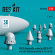 Mk,84 Thermally Protected/BLU-117 with BSU-36/B Bombs (2 pcs) (AV-8B, F-14, F/A-18) (3D Printed) Scale 1:48 ResKit RS48-0525 for Aircraft Model Kit