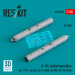 B-13L Rocket Launchers (2 pcs) (Su-17/22, Su-24, Su-25 ,MiG-23, MiG-29, Mi-8/24) (3D Printed) Scale 1:48 ResKit RS48-0529 for Helicopters / Aircraft Model Kit