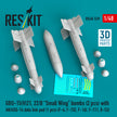 GBU-15(V)21, 22/B Small Wing bombs (2 pcs) with AN/AXQ-14 data link pod (1 pcs) (F-4, F-15E, F-16I, F-111, B-52) (3D Printed) Scale 1:48 ResKit RS48-0539
