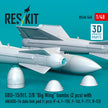 GBU-15(V)1, 2/B Big Wing bombs (2 pcs) with AN/AXQ-14 data link pod (1 pcs) (F-4, F-15E, F-16I, F-111, B-52) (3D Printed) Scale 1:48 ResKit RS48-0540