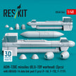 AGM-130C missiles (2 pcs) (BLU-109 warhead) with AN/AXQ-14 data link pod (1 pcs) (F-16I, F-15E, F-111F) (3D Printed) Scale 1:48 ResKit RS48-0544