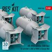 AN-M58 bombs (6 pcs) (500 lbs) for all USAF & RAF of WW2 (3D Printed) Scale 1:48 ResKit RS48-0546