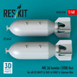 MK.36 bombs (2 pcs) (1000 lbs) for all US NAVY & RAF of WW2 (3D Printed) Scale 1:48 ResKit RS48-0548