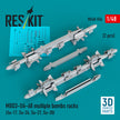 MBD3-U6-68 multiple bombs racks (2 pcs) (Su-17, Su-24, Su-27, Su-30) (3D Printed) Scale 1:48 ResKit RS48-0556