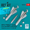 AGM-62 Walleye I missiles (2 pcs) with AN/AWG-16 data link pod (1 pcs) (A-4, A-6, A-7, F-4, F/A-18) (3D Printed) Scale 1:48 ResKit RS48-0562