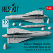 AGM-62 Walleye II missiles (2 pcs) with AN/AWG-16 data link pod (1 pcs) (A-4, A-6, A-7, F-4, F/A-18) (3D Printed) Scale 1:48 ResKit RS48-0563