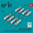 OFAB-100-120 bombs (8 pcs) (Su-7, Su-17, Su-24, Su-25, Su-27, Su-30, MiG-21, MiG-27) (3D Printed) Scale 1:48 ResKit RS48-0567