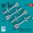 R-27EP (AA-10 Alamo-F) missiles (4 pcs) (MiG-29, Su-27, Yak-141) (3D Printed) Scale 1:48 ResKit RS48-0577